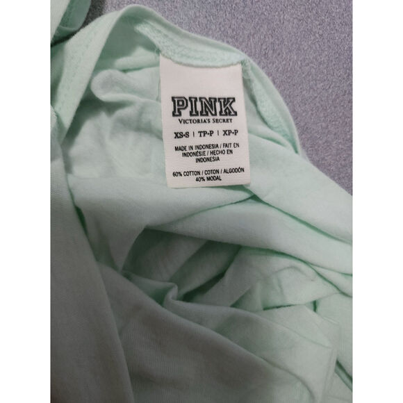 PINK Victoria’s Secret low back pale mint green short sleeved top - Picture 3 of 3